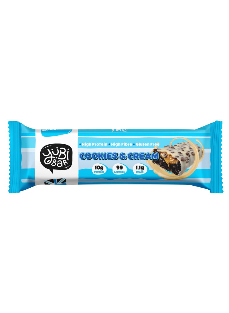 Yubi Bar Vegan Cookies & Cream Protein Bars – 12 x 35 g (Total 420 g) – 99 Calories, High Protein & Fibre, Low Sugar, Gluten & Dairy-Free Snack, Made in UK - Image 5