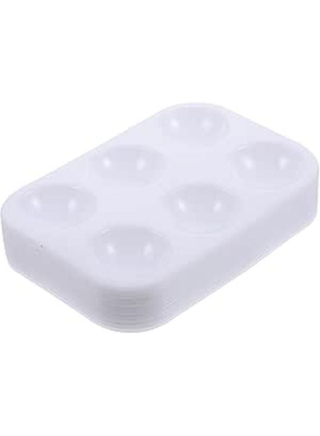 12 Plastic Watercolor Mixing Trays Rectangular Paint Compartments for Artists Students DIY - Image 1