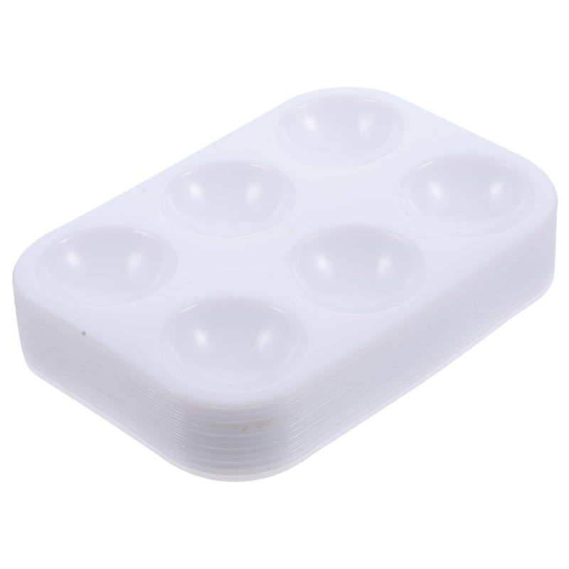12 Plastic Watercolor Mixing Trays Rectangular Paint Compartments for Artists Students DIY - Image 2