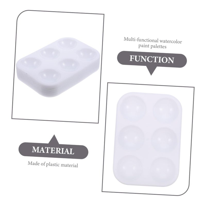 12 Plastic Watercolor Mixing Trays Rectangular Paint Compartments for Artists Students DIY - Image 5