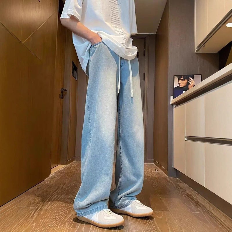 Unisex Classic Denim Jeans Loose Fit Daily Outdoor Wear - Image 3