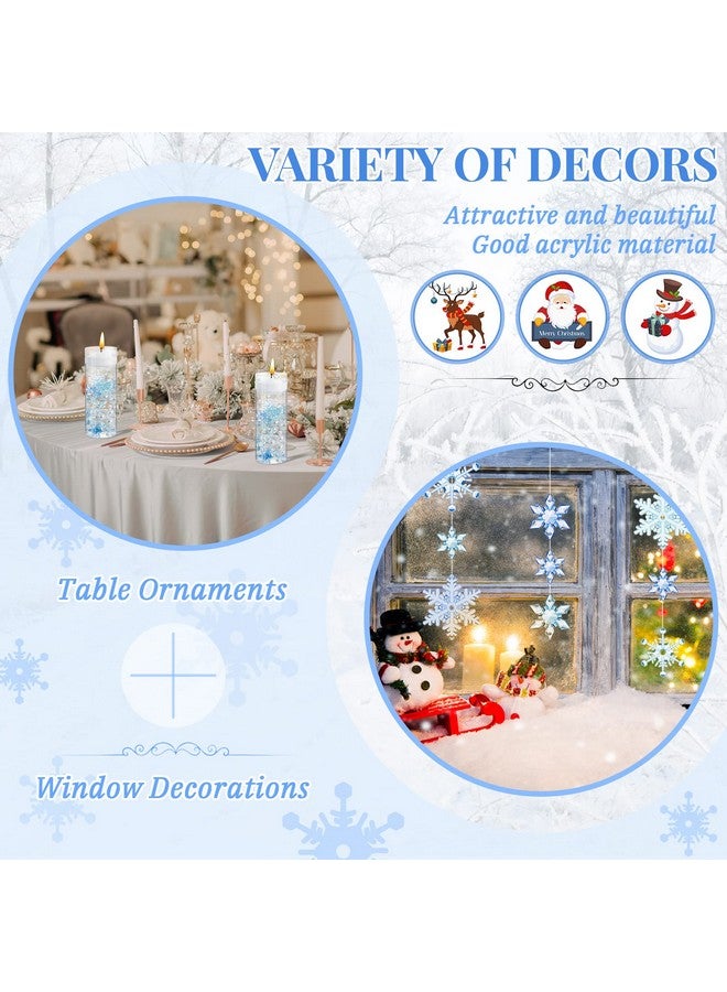 MTLEE 2106 Pieces Christmas Vase Filler Pearl for Vase Filler Pearls for Vases Candyland Pearls Water Gels Beads Candles Centerpiece for Christmas Home Table Party Decor(Snowflake Style) - Image 5