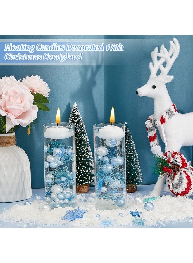 MTLEE 2106 Pieces Christmas Vase Filler Pearl for Vase Filler Pearls for Vases Candyland Pearls Water Gels Beads Candles Centerpiece for Christmas Home Table Party Decor(Snowflake Style) - Image 4