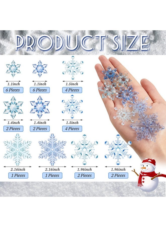 MTLEE 2106 Pieces Christmas Vase Filler Pearl for Vase Filler Pearls for Vases Candyland Pearls Water Gels Beads Candles Centerpiece for Christmas Home Table Party Decor(Snowflake Style) - Image 3