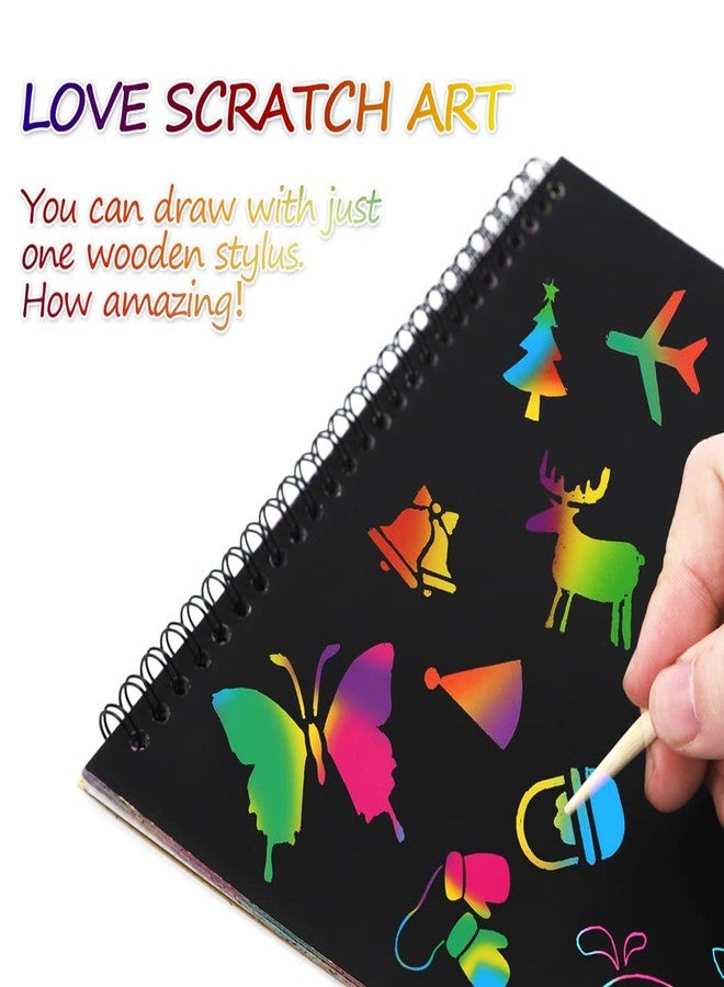 MBJRFU I&Art Scratch Art Books for Kids Scratch Art Paper Rainbow Scratch Art for Best Gifts - Image 2
