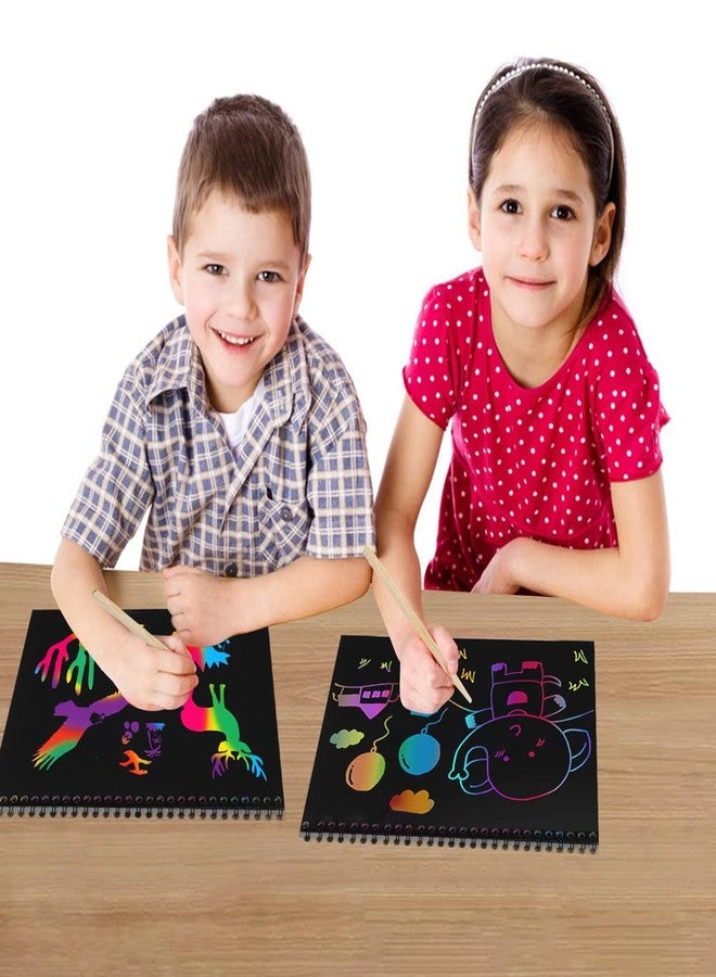 MBJRFU I&Art Scratch Art Books for Kids Scratch Art Paper Rainbow Scratch Art for Best Gifts - Image 3