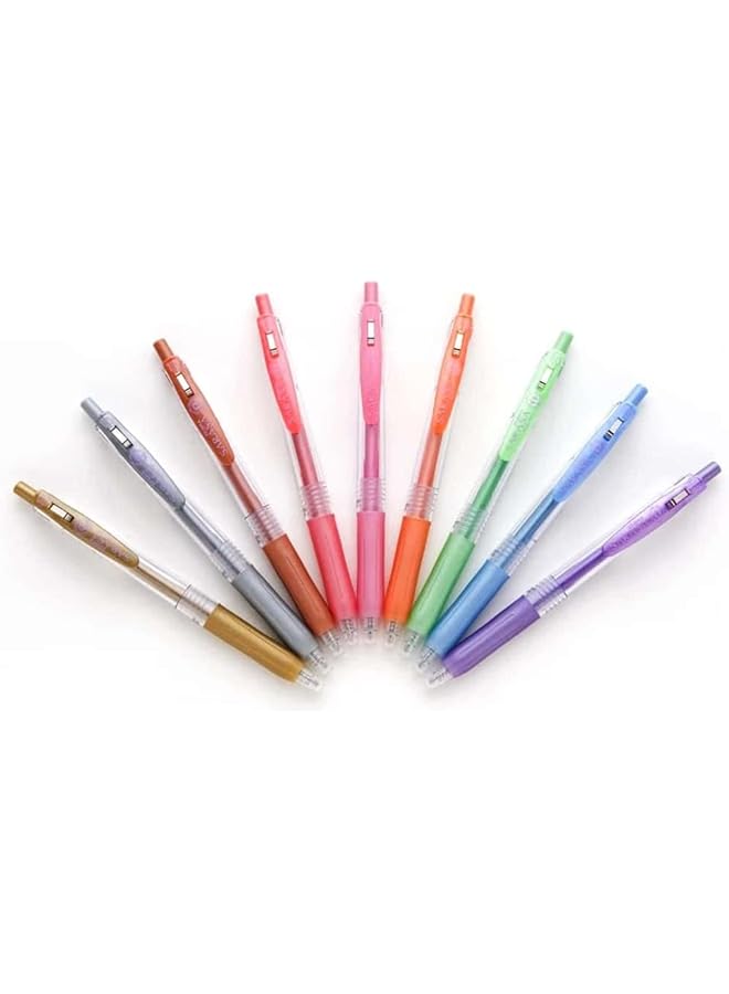 ZEBRA Pen Clip Retractable Gel Pen Bold Point 1.0Mm Shiny Assorted Colors 9 Pack - Image 2