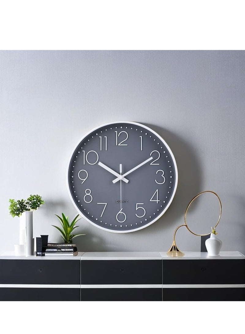 TRASSLE Wall Clock 12 Inch Non-Ticking Silent Battery Operated Round Wall Clock Modern Simple Style Decor Clock for Home,Office,School,Kitchen,Bedroom,Living Room - Image 3