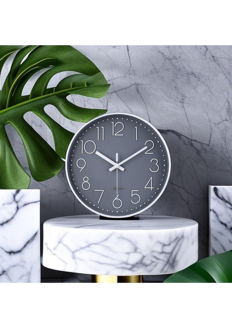 TRASSLE Wall Clock 12 Inch Non-Ticking Silent Battery Operated Round Wall Clock Modern Simple Style Decor Clock for Home,Office,School,Kitchen,Bedroom,Living Room - Image 5