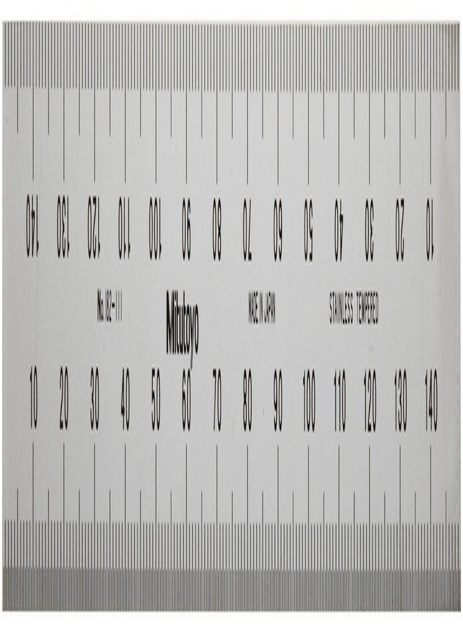 Mitutoyo 182-111, Steel Rule, 150mm, (1mm, 1/2mm), 1.2mm Thick X 19mm Wide, Satin Chrome Finish Tempered Stainless Steel - Image 1