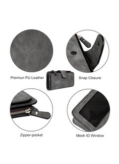 Baellery Wallet For Women Rfid Blocking Clutch Purse Long Ladies Credit Card Holder Organizer(Dark Grey)  - Image 3