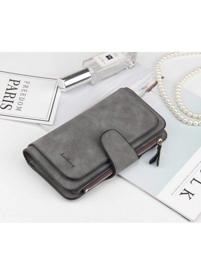 Baellery Wallet For Women Rfid Blocking Clutch Purse Long Ladies Credit Card Holder Organizer(Dark Grey) - Image 5