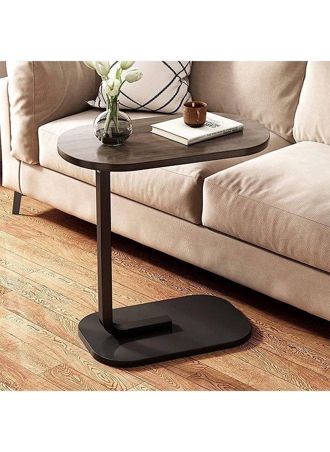 Hihonor Black Sofa Side Table,Slides Under the Sofa Wooden Table for Living Room,Easy to Assemble and Move,Suitable for Living Room/Study/Patio(48*30*63cm)  - Image 1