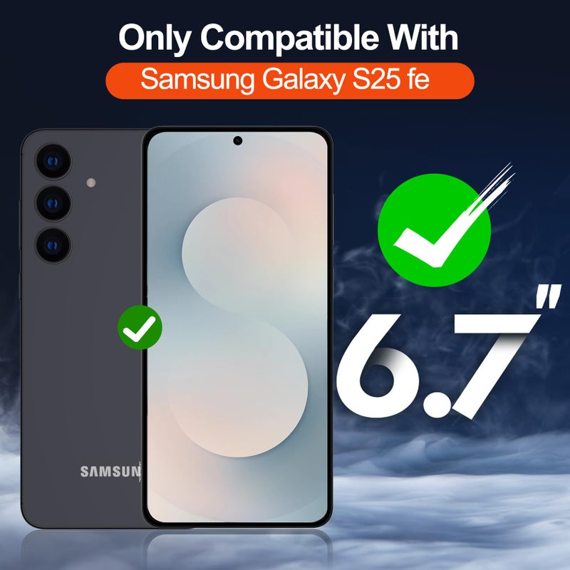 MOZOTER for Samsung Galaxy S25 FE Case with Magnetic,[Compatible with MagSafe][12Ft Military Dropproof][2*Screen Protector] Translucent Shockproof Case for S25 FE-Black - Image 2