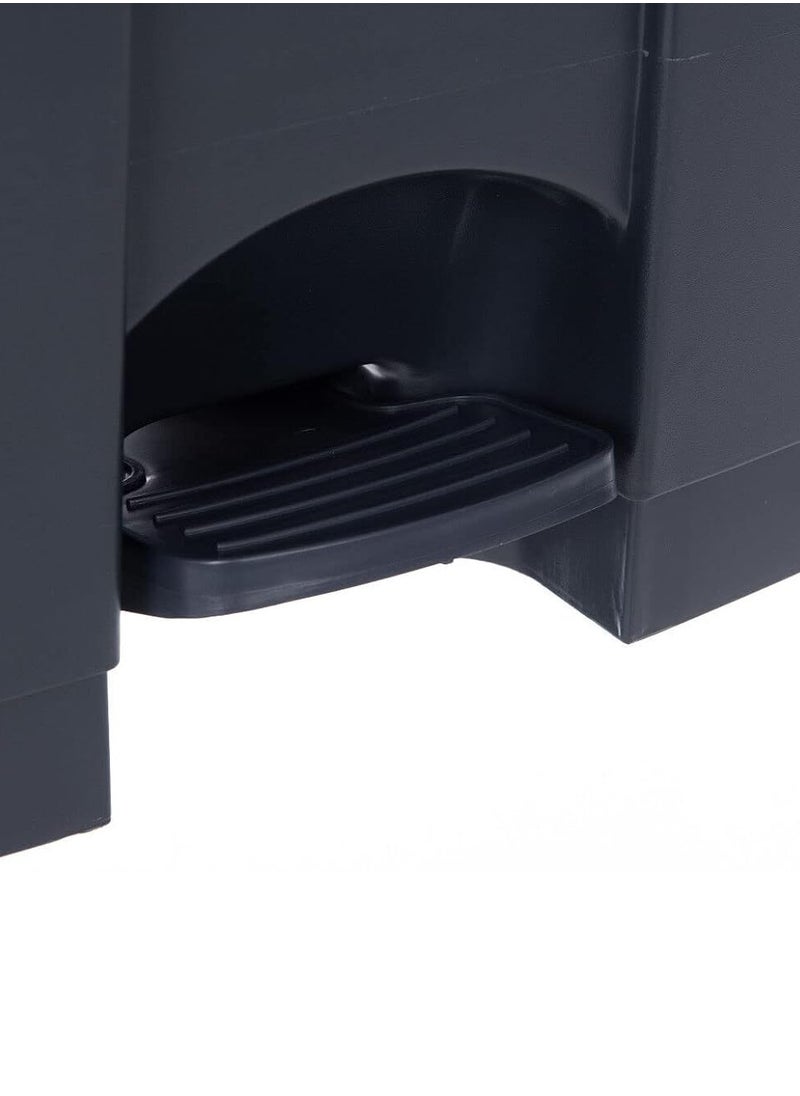 SAQOWARE - 45 Litre Waste Bin | Dust Bin | Garbage Bin | Pedal Bin | Trash Bin | Step on Waste Bin with Pedal Dark Grey - Image 1