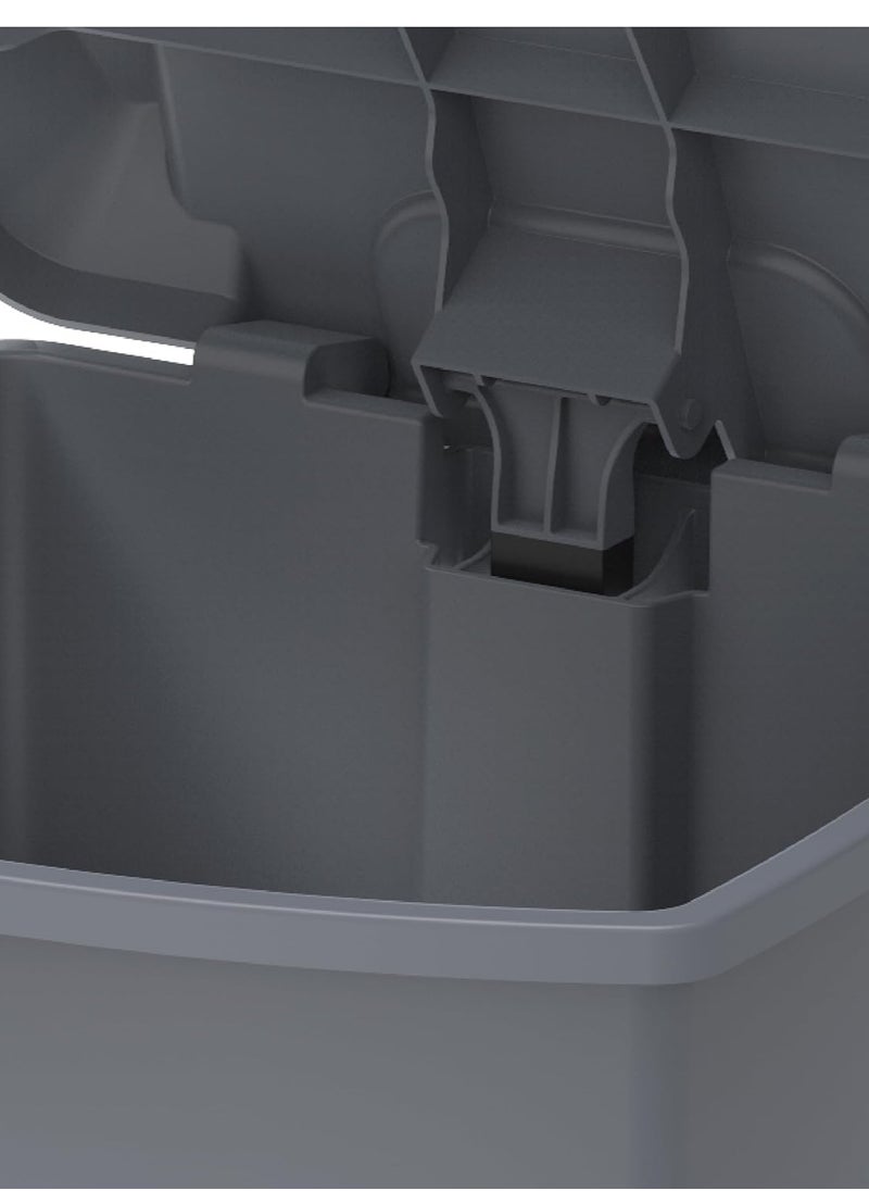 SAQOWARE - 45 Litre Waste Bin | Dust Bin | Garbage Bin | Pedal Bin | Trash Bin | Step on Waste Bin with Pedal Dark Grey - Image 1