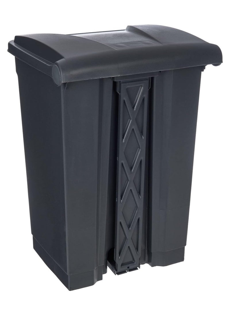 SAQOWARE - 45 Litre Waste Bin | Dust Bin | Garbage Bin | Pedal Bin | Trash Bin | Step on Waste Bin with Pedal Dark Grey - Image 1