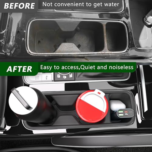 xipoqix Car Cup Holder Compatible with 2020-2025 Kia Telluride Center Console Organizer Drink Holder Replacement for 20-25 Kia Telluride Accessories(Compatible with 2020-2025 Telluride) - Image 3