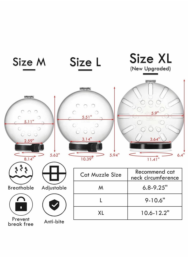 SYOSI Cat Adjustable Hood, Breathable Cat Helmet, Anti Bite Clear Muzzles for Kitten, Safety Prevent for Small Pets Grooming  - Image 4