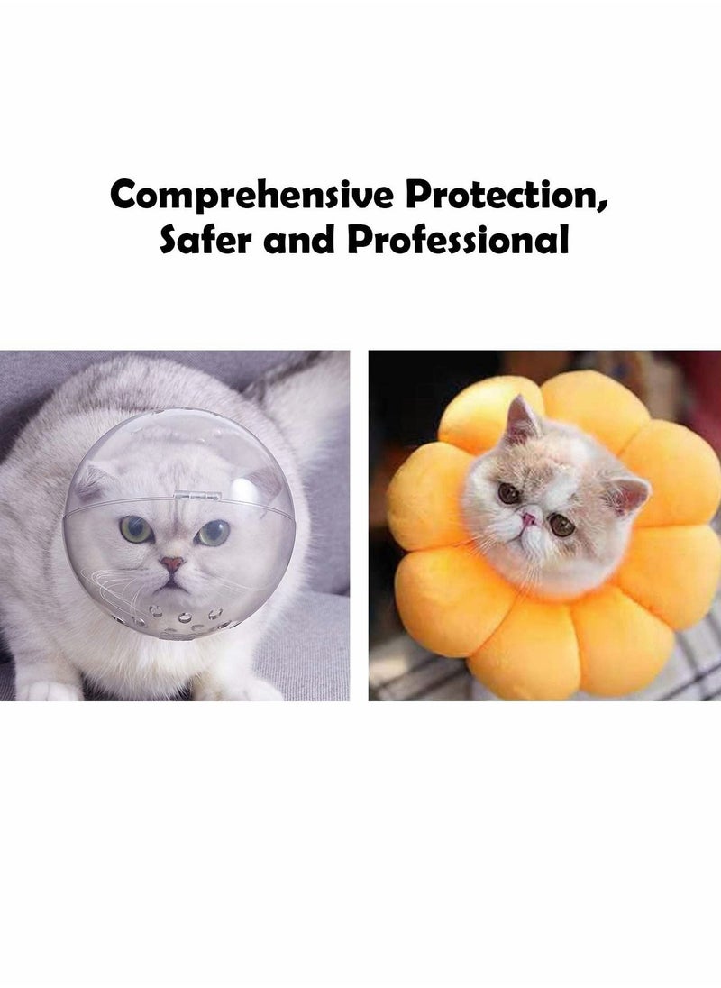 SYOSI Cat Adjustable Hood, Breathable Cat Helmet, Anti Bite Clear Muzzles for Kitten, Safety Prevent for Small Pets Grooming  - Image 3