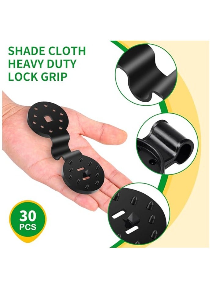 20 Shade Cloth Plastic Clips Round Black Grips for Greenhouse Outdoor Garden, Anti-bird Netting, Sun Shade Net, Fabric Accessories - Image 4