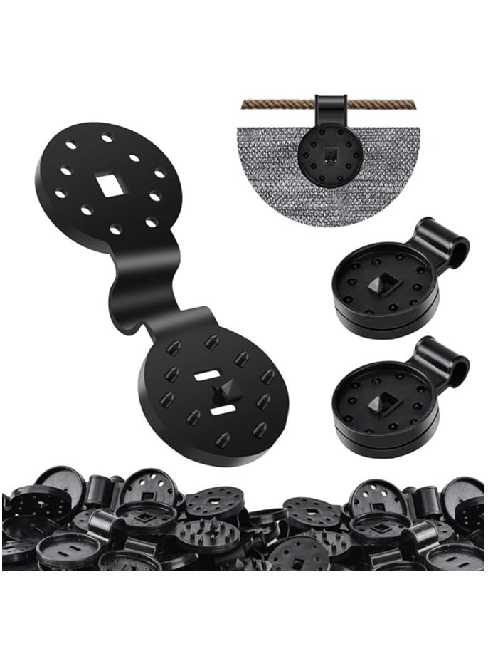 20 Shade Cloth Plastic Clips Round Black Grips for Greenhouse Outdoor Garden, Anti-bird Netting, Sun Shade Net, Fabric Accessories - Image 1