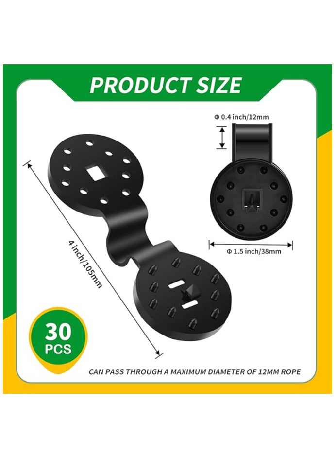 20 Shade Cloth Plastic Clips Round Black Grips for Greenhouse Outdoor Garden, Anti-bird Netting, Sun Shade Net, Fabric Accessories - Image 3