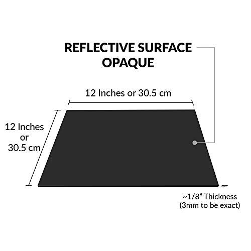 SimbaLux Acrylic Sheet Black Opaque Cast Plexiglass 12” x 12” Square Panel 1/8” Thick (3mm) Pack of 2 Plastic Plexi Glass Board with Protective Paper for Signs, DIY Display Projects, Craft - Image 2