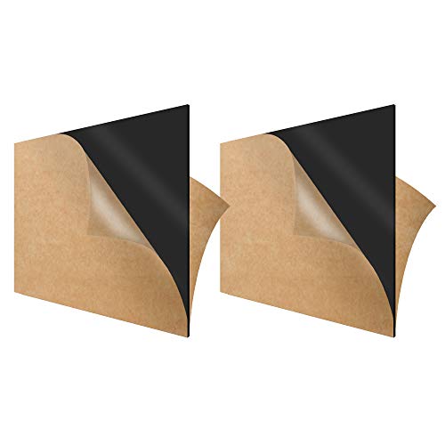 SimbaLux Acrylic Sheet Black Opaque Cast Plexiglass 12” x 12” Square Panel 1/8” Thick (3mm) Pack of 2 Plastic Plexi Glass Board with Protective Paper for Signs, DIY Display Projects, Craft - Image 1