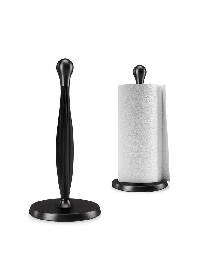 Umbra Tug One-Handed Tear Modern Paper Towel Holder, Black - Image 1