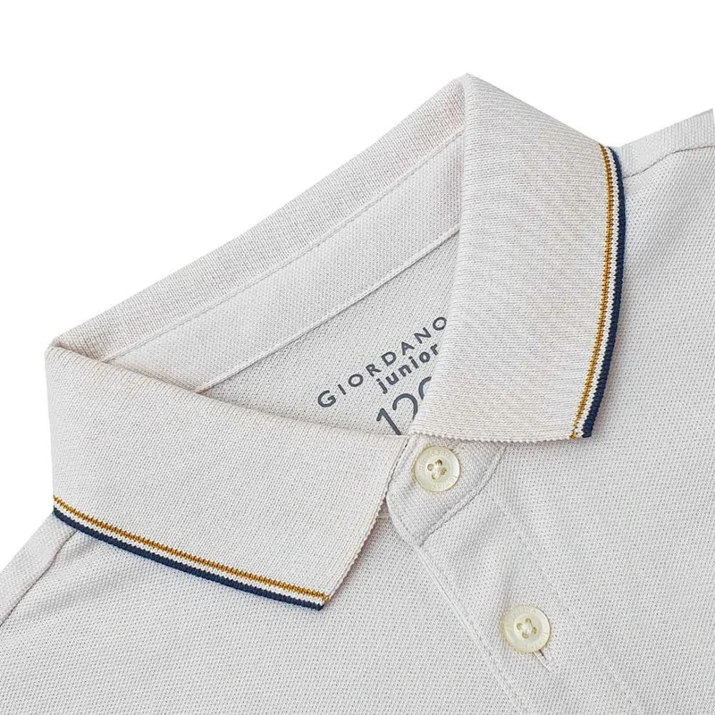 GIORDANO Kids' Napoleon Polo: Classic Piqué, Bold Embroidery, All-Day Comfort