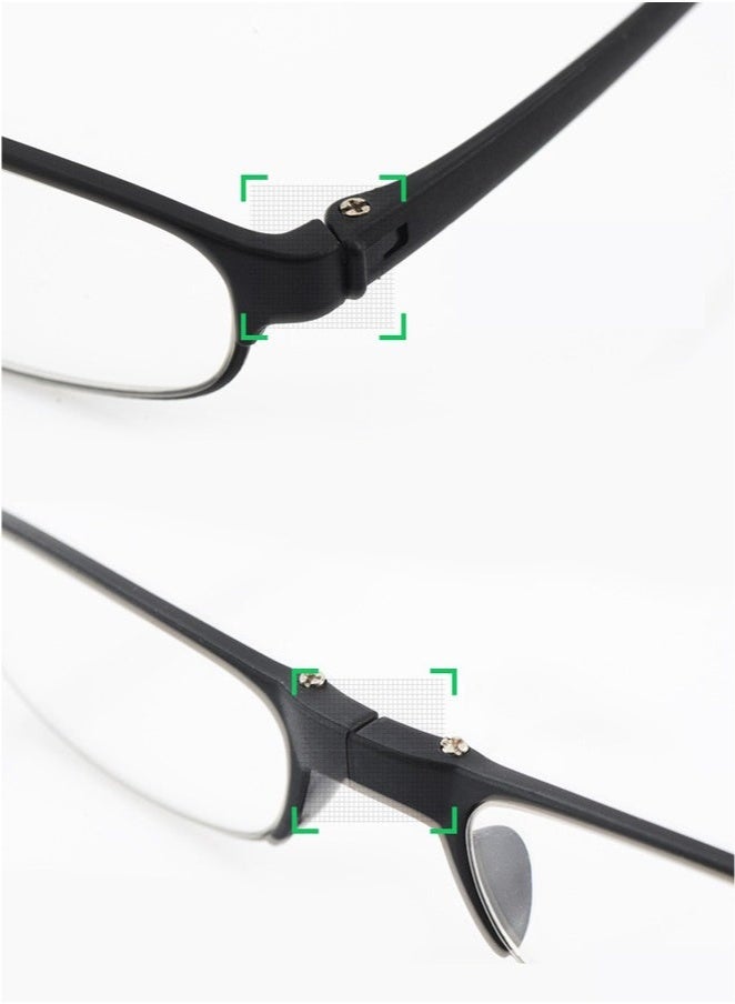 رابو نظارات قراءة قابلة للطي +2.00D – رؤية عالية الوضوح، مضادة لإجهاد العين، مناسبة للرجال والنساء - Image 4