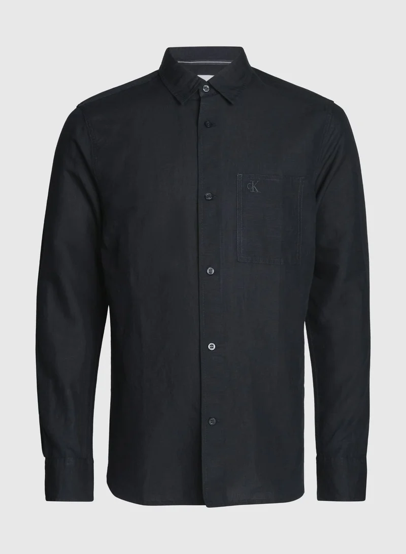 Calvin Klein Jeans Linen Slim Fit Shirt