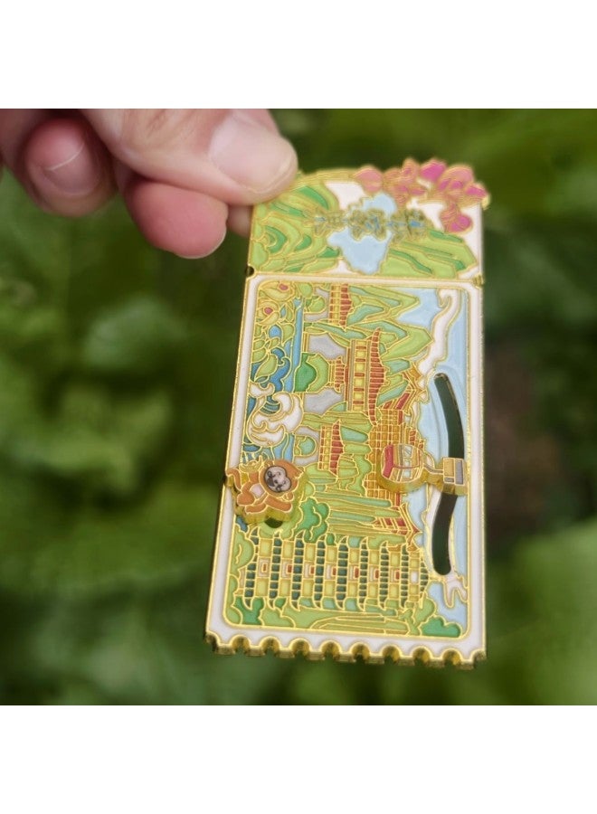 Original Zhangjiajie Ticket Slip Rail Metal Refrigerator Sticker Tourist Attractions Guochao Wenchuang Souvenir Surrounding Accompanying Ceremony-Color:Zhangjiujie Slide Rail Ticket Root (packed With Cardboard)  - Image 3