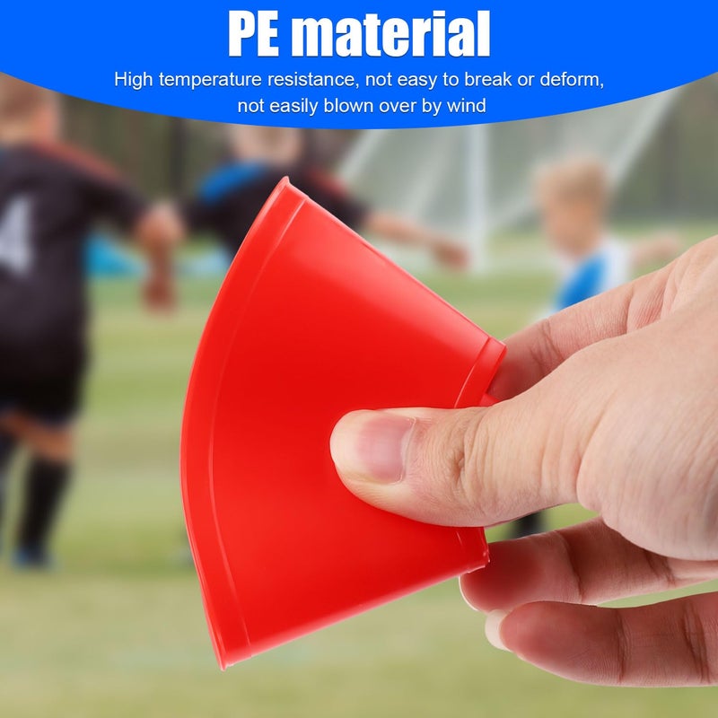 XIHIRCD 25pcs Soccer Cones for Sports Training, Mini Football Cones with Mesh Bag, Flexible Agility Practice Cones Drills Training Plastic Cones for Basketball Running Sports Games Kids Skating(Green) - Image 3