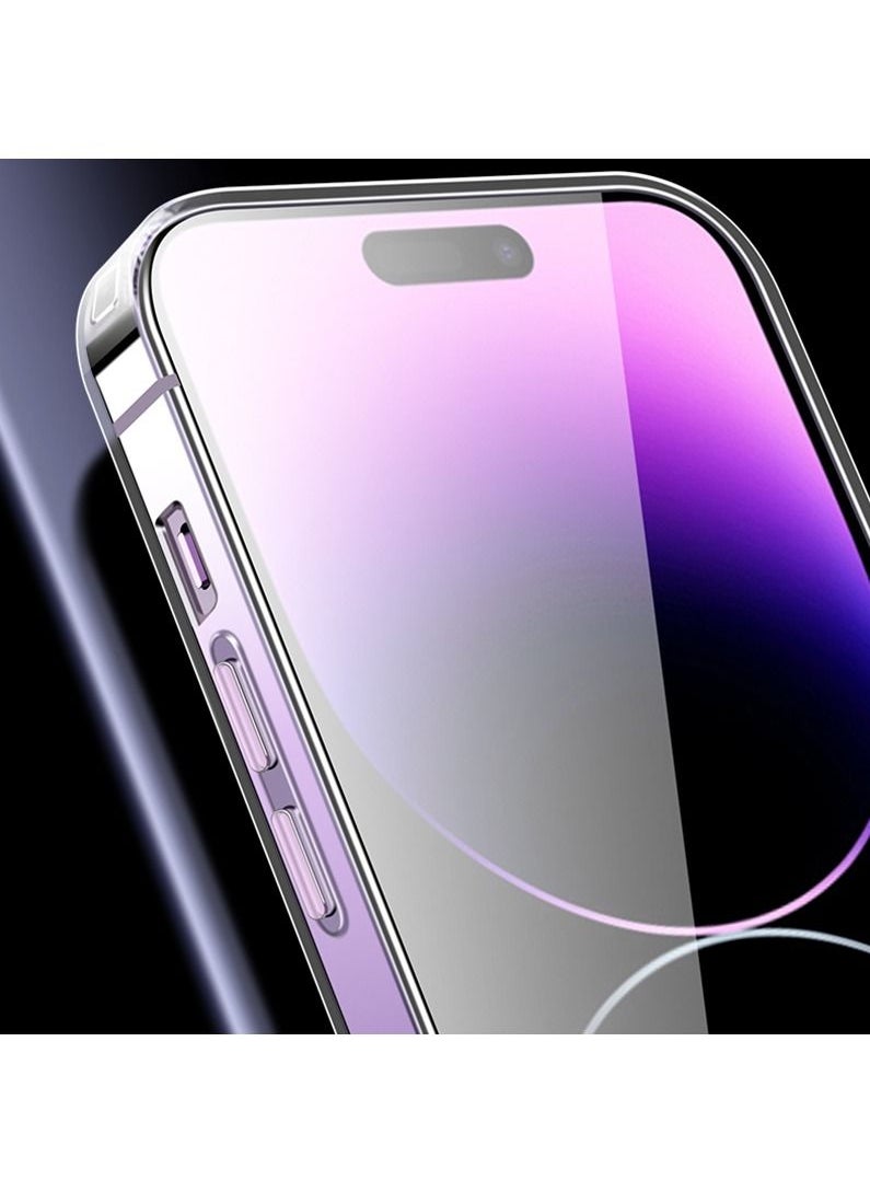 Color Fans - MagSafe Magnetic Case for iPhone 14 Pro Punk Mechanical Transparent Purple - Image 1