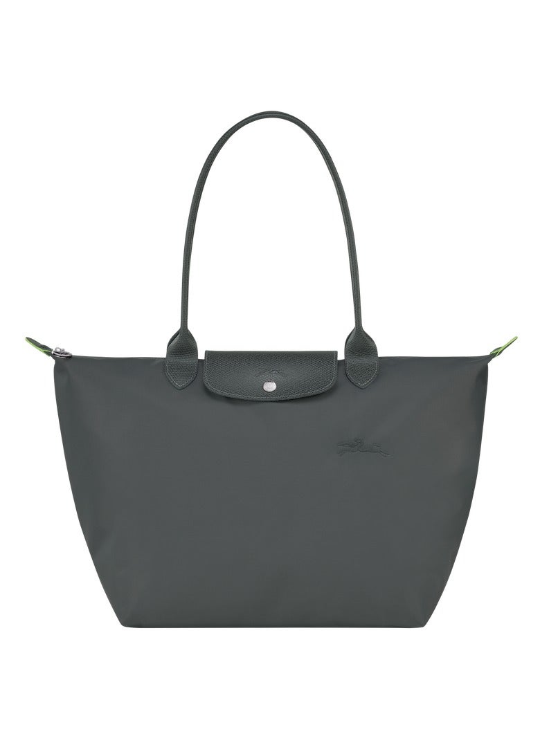 Longchamp Le Pliage Large Graphite Grey Shoulder Strap  Women's Eco-Friendly Fashionable and Versatile Large Cosmetic Bag, Handbag, Shoulder Bag - Image 1
