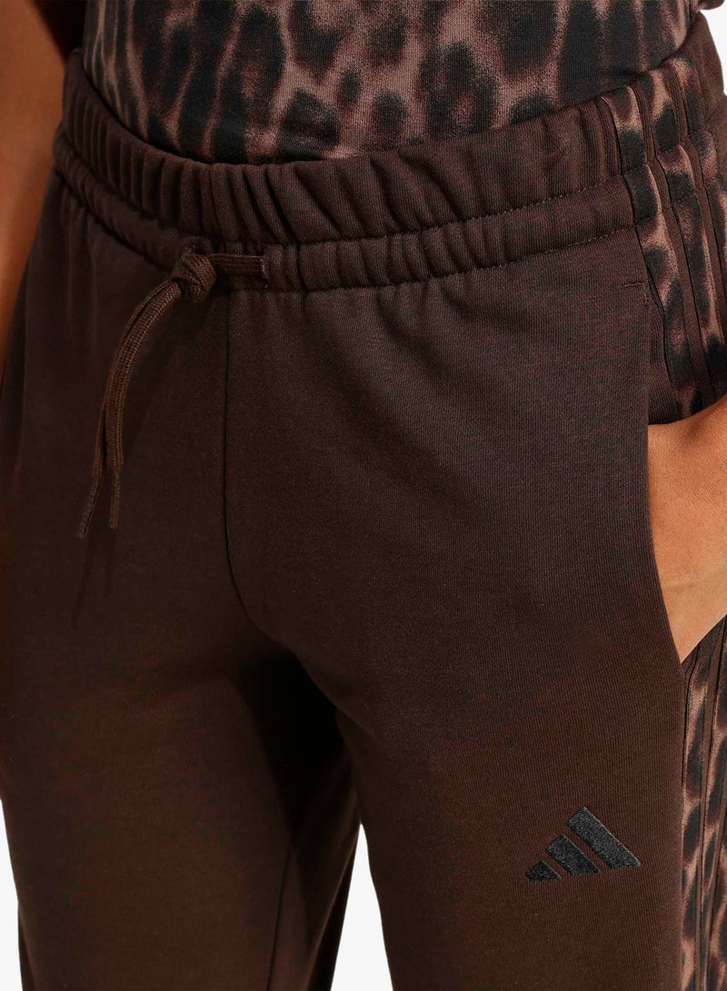 Adidas Seasonal Essentials Leopard Print French Terry Joggers With 3-Stripes - Image 3