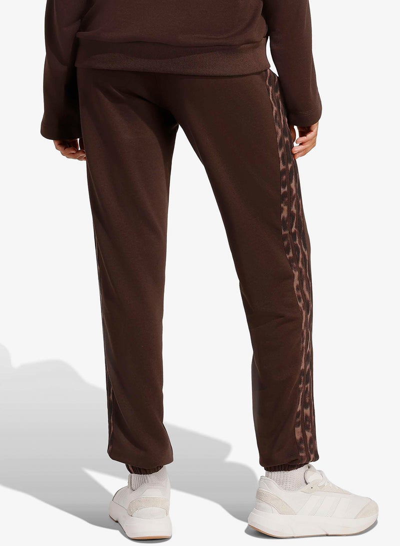 Adidas Seasonal Essentials Leopard Print French Terry Joggers With 3-Stripes - Image 2