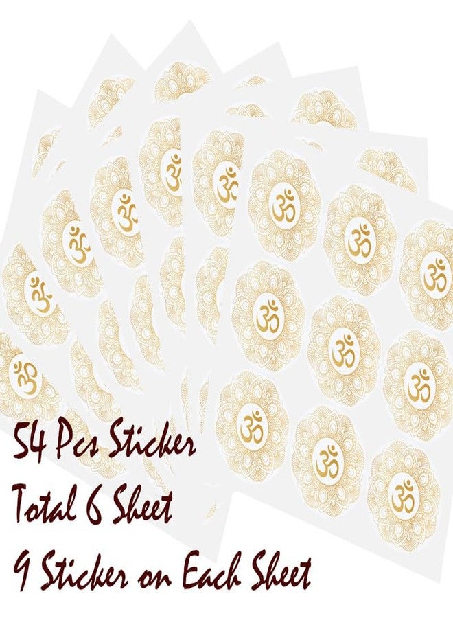 SLGIFT Vinyl OM Theme Sticker, Self-Adhesive Vinyl Stickers, 54 Pieces, 2 x 2 Inches Round Sticker, 9 Unique Designs, R044 - Image 4