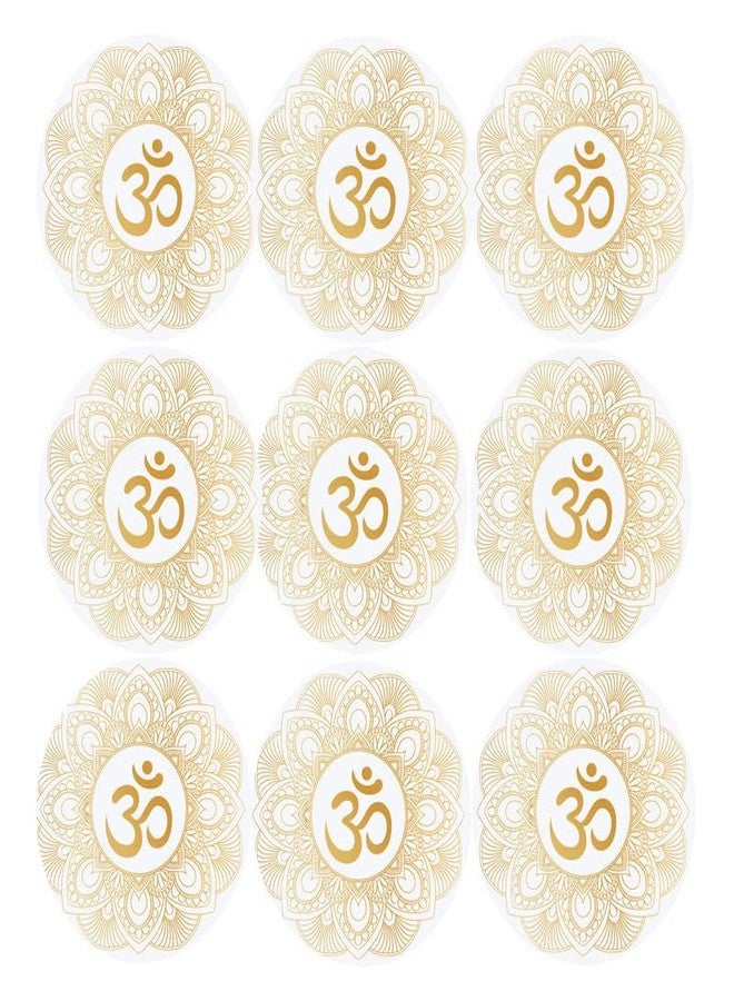 SLGIFT Vinyl OM Theme Sticker, Self-Adhesive Vinyl Stickers, 54 Pieces, 2 x 2 Inches Round Sticker, 9 Unique Designs, R044 - Image 2