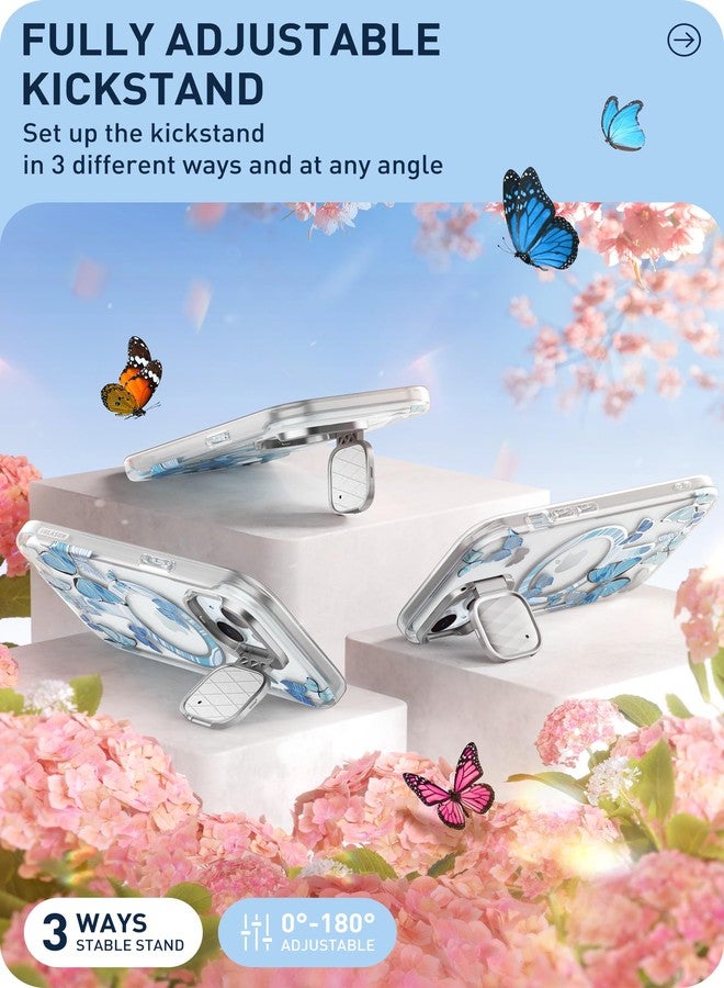 آي-بلاسون جراب i-Blason Cosmo Mag لهاتف iPhone 15/iPhone 14/13 [6.1 بوصة] مع غطاء للكاميرا وحامل، [متوافق مع MagSafe] جراب أنيق ونحيف لحماية كاملة للجسم مع واقي شاشة مدمج (Bluefly) - Image 4