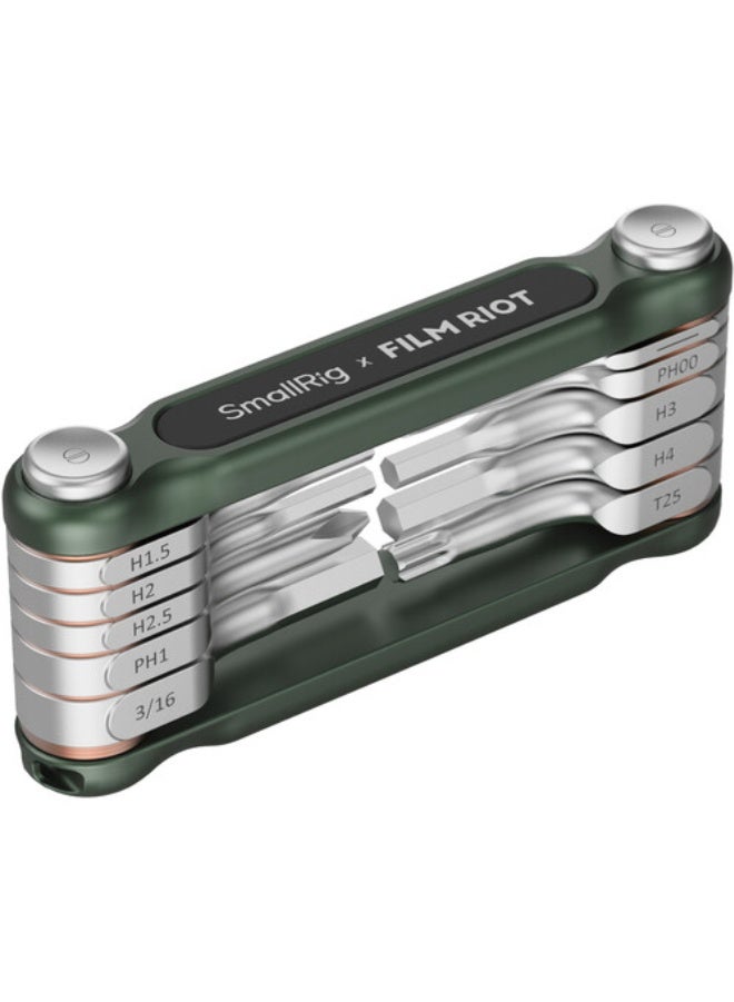 SmallRig x FILM RIOT 10-in-1 Folding Wrench Set with Multiple Angle Positioning (Green) 4814 - Image 1