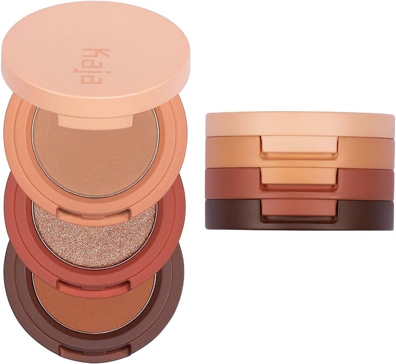 KAJA Beauty Bento Eyeshadow Trio - Spiked Ginger - 3 in 1 Mosaic Chrome Shimmer Matte Eye Shadow Palette - Long Lasting Blendable Pigmented Vegan Cruelty Free Compact Makeup - Image 1