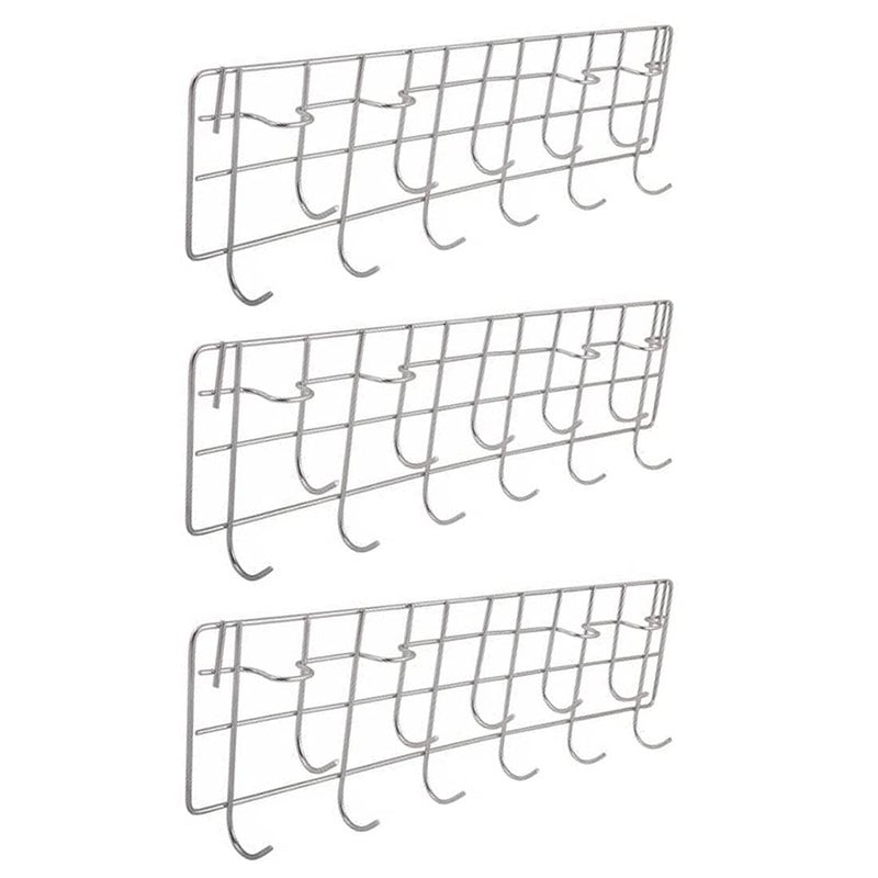 DreamBasket Stainless Steel Wall Mounted Ladle Hook Rail for Kitchen Pack of 3  - Image 1