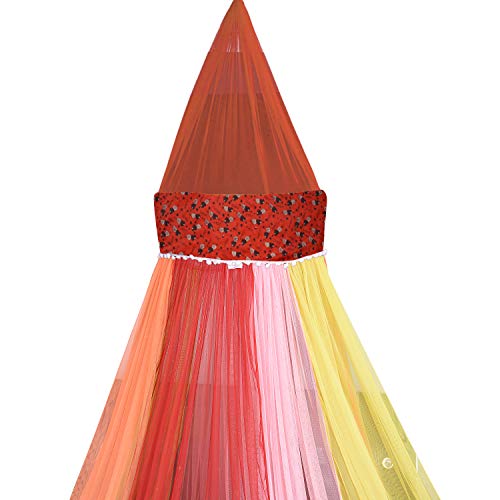 Creative Textiles Polyester Hanging Mosquito Net for Adults Double/Queen Size Bed Canopy Style (multicolour) - Image 2