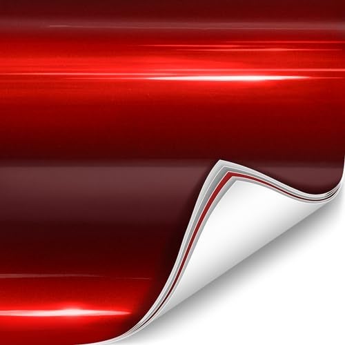 VViViD ColorFusion PPF by VViViD, Gloss Sinister Red Dry Apply PPF Vinyl Car Wrap Roll 1.3ft x 5ft - Image 1