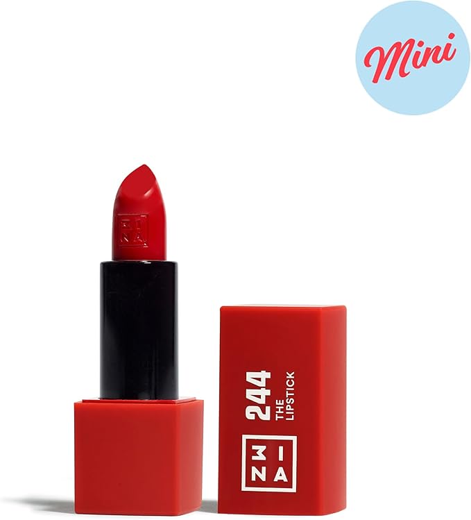 3INA MAKEUP The Lipstick 244 Mini Red Lipstick w Vitamin E Shea Butter to Nourish the Lips Travel Size Lip Colour - Image 2