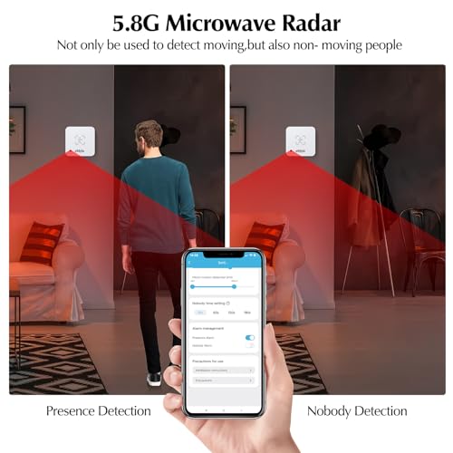 eMylo WiFi Human Presence Sensor 3 Pack, WiFi Millimeter Wave Radar Detection - No Hub Needed, 24/7 Smart Motion Detection for Home & Business, Compatible with TUYA/Smart Life(2.4 GHz Wi-Fi Required) - Image 4
