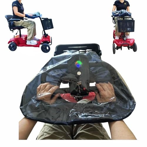 Fonakei Mobility Scooter Control Panel Tiller Cover 19x15x86 Fit for Various 34 wheels Mobility Scooters HeavyDuty Clear PVC with Elastic Cuffs Rain Guard for Outdoor Travel Emergency Use - Image 1